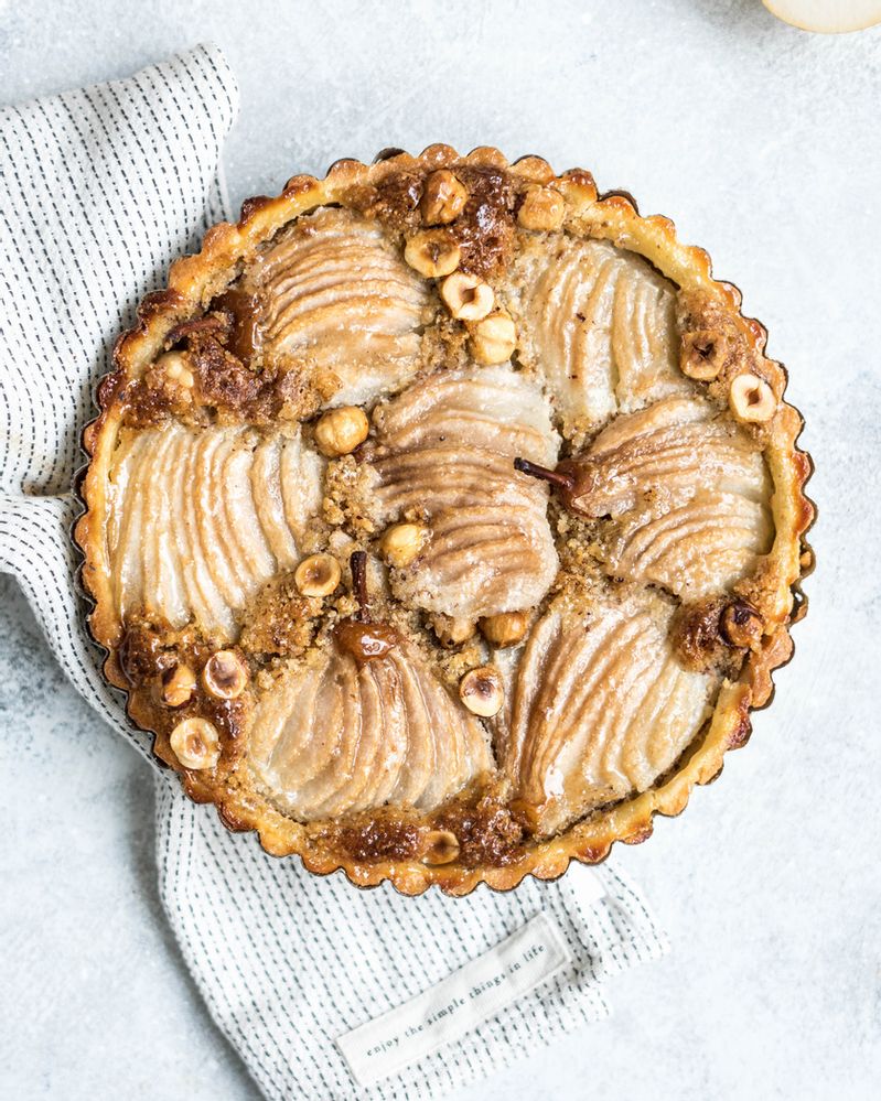 Tarte pommes-noisettes